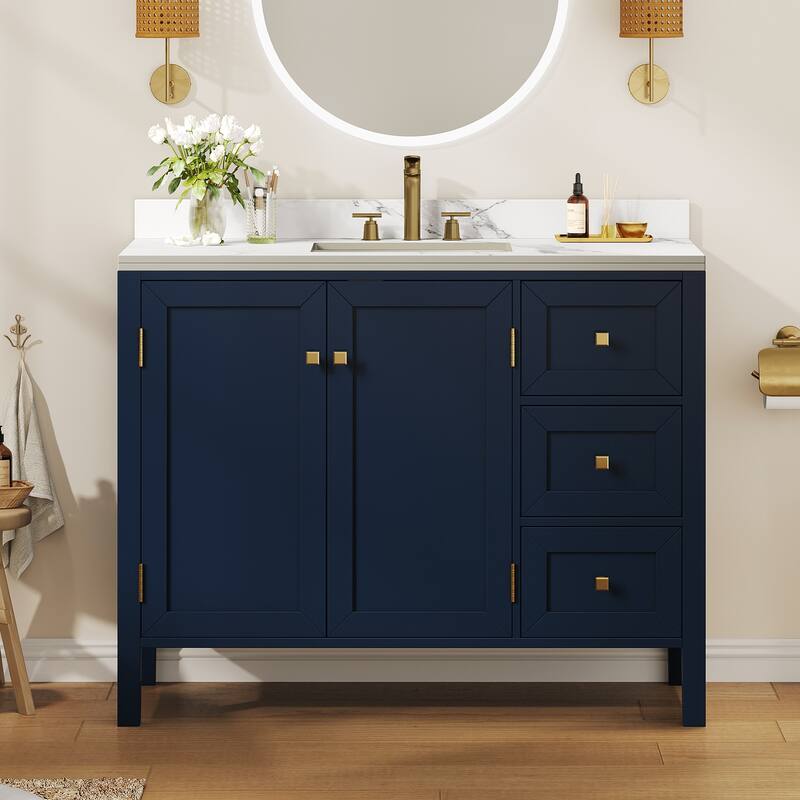 Moasis 36"/40"/ 47" Bathroom Vanity Cabinet with Sink