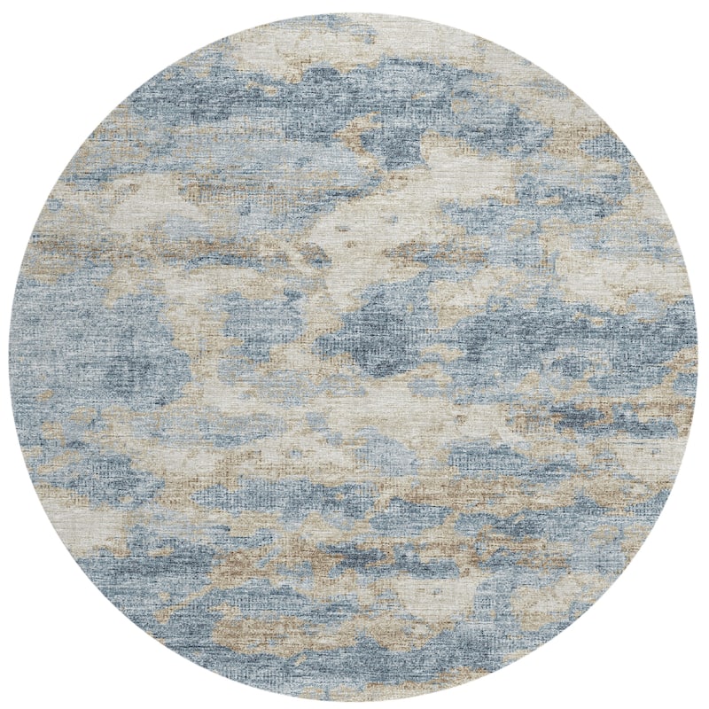 Indoor/ Outdoor Accord Modern Waves Washable Rug New