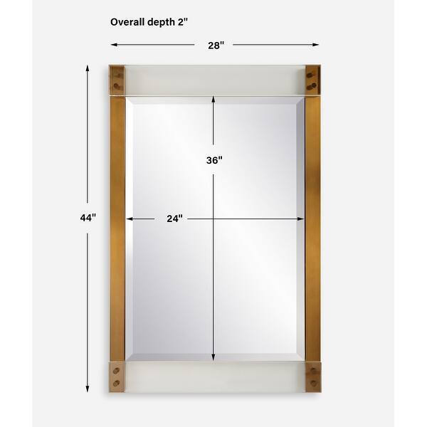 Uttermost 09953 Nera 28"W x 44"H Rectangular Beveled Accent Mirror