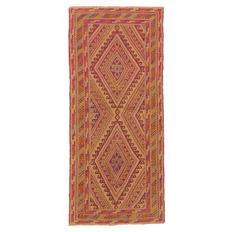 ECARPETGALLERY Hand-knotted Tajik Caucasian Purple Wool Rug - 2'8 x 6'3