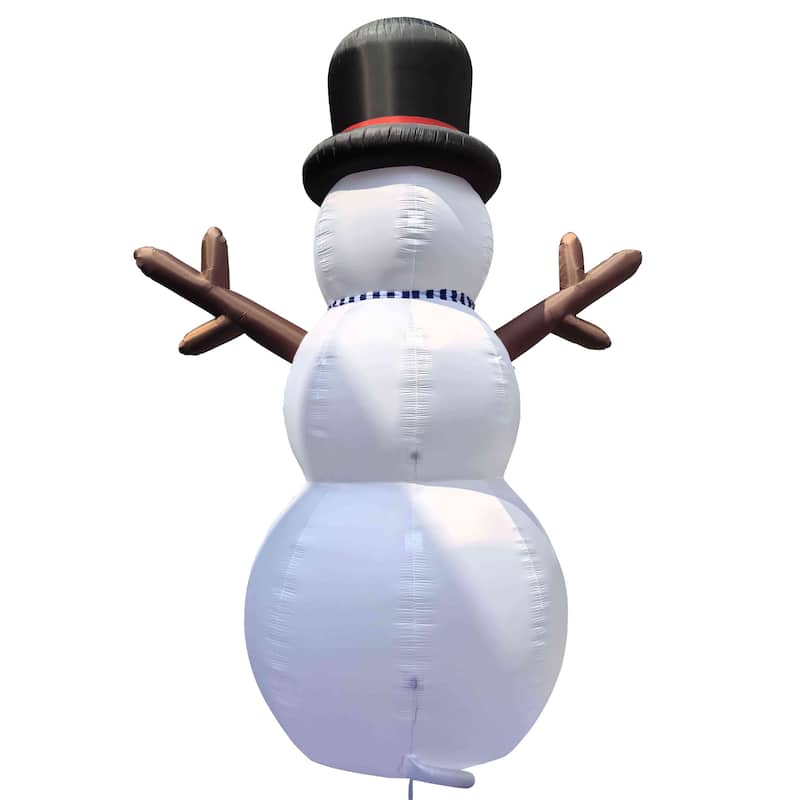 Lighted Inflatable Snowman Outdoor Commerical Christmas Decoration - 20' - White