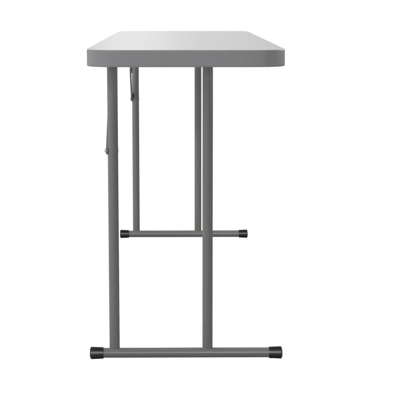 6-Foot Rectangular Granite White Plastic Folding Training Table