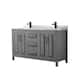 Option Dark Gray / White Carrara Marble Top / Matte Black