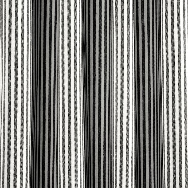 Lush Decor Farmhouse Vintage Stripe Yarn Dyed Cotton Back Tab/Rod Pocket Window Curtain Panels