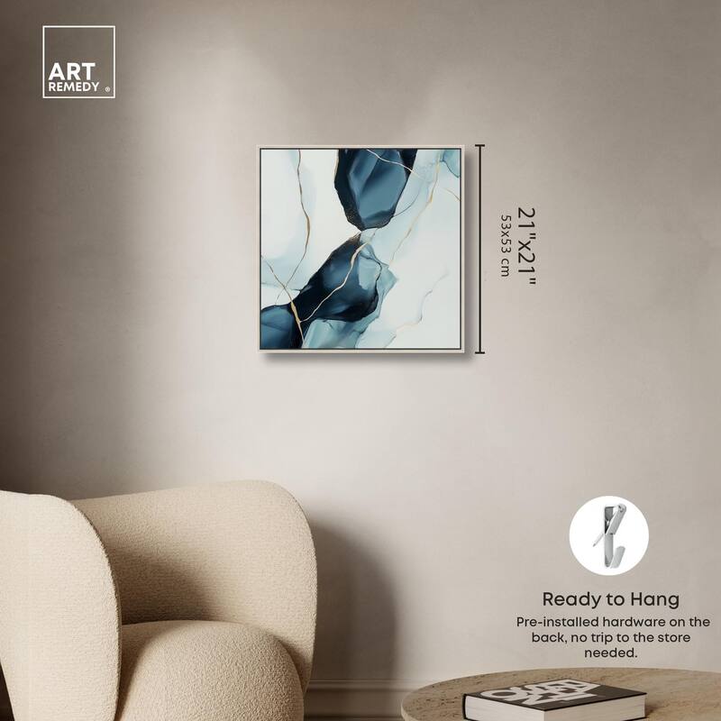 Cerulean Flow III Canvas by Art Remedy