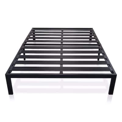 Full size Metal Platform Bed Frame with 3.86 inch Wide Heavy Duty Steel Slats