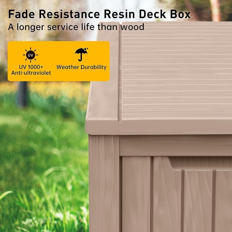 Outdoor Patio Storage Resin Lockable Deck Box - Picture 38 of 100
