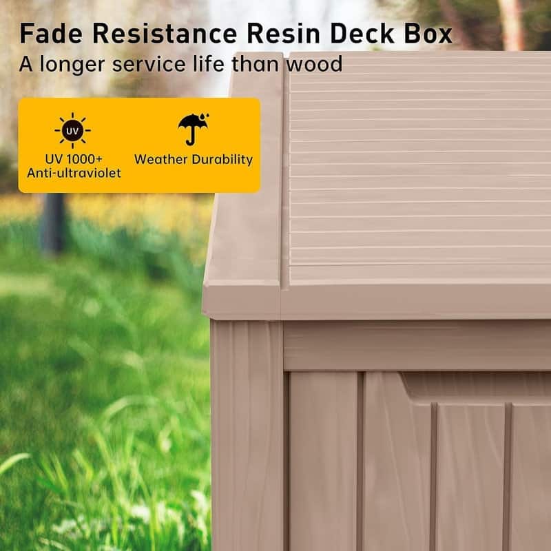 Outdoor Patio Storage Resin Lockable Deck Box