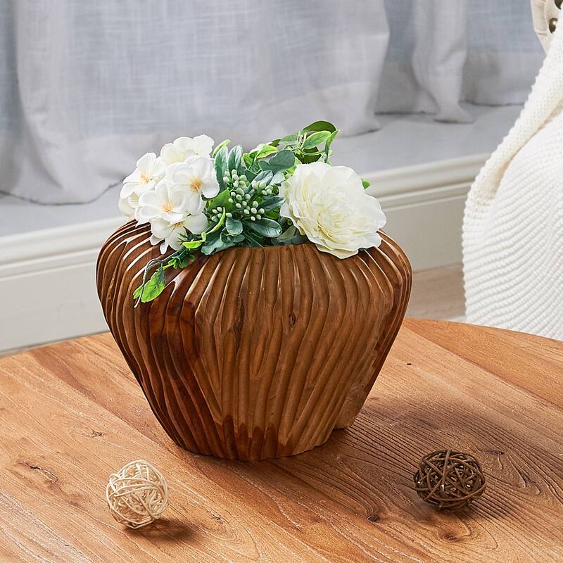 Home Soft Things Royal Ulir Vase Decorative Wooden Vase