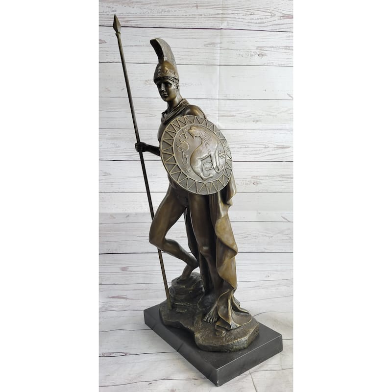 Greek Warrior Hero Achilles Hercules Odysseus Mythology Statue Sculpture Bronze Metal