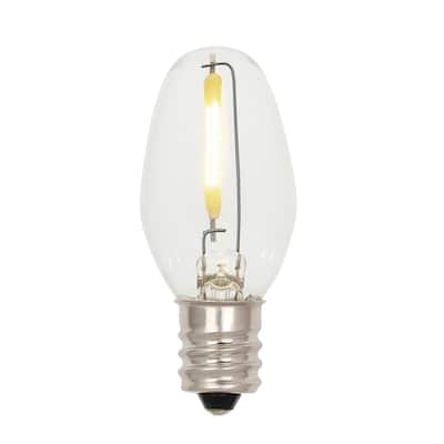 Westinghouse Lighting 0.4-Watt (4-Watt Equivalent) Clear C7 Filament LED Light Bulb, Candelabra Base, 2 Pack - 2-Pack