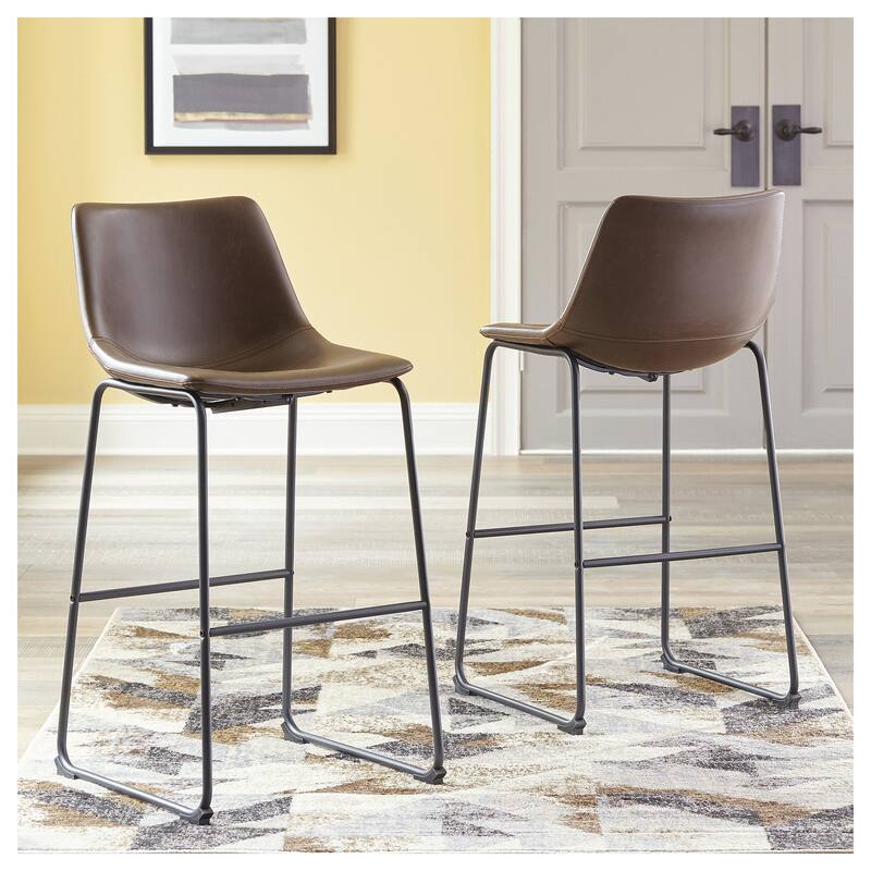 Signature Design by Ashley Centiar Counter Height Bar Stool (Set of 2) - Brown - Counter Height