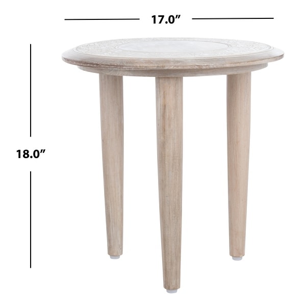 Safavieh Rehnuma Carved Side Table - 17" x 17" x 18"