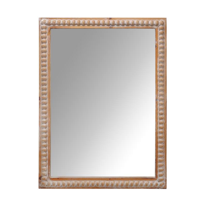 GDF Studio - Elara Wood Framed Beaded Wall Mirror