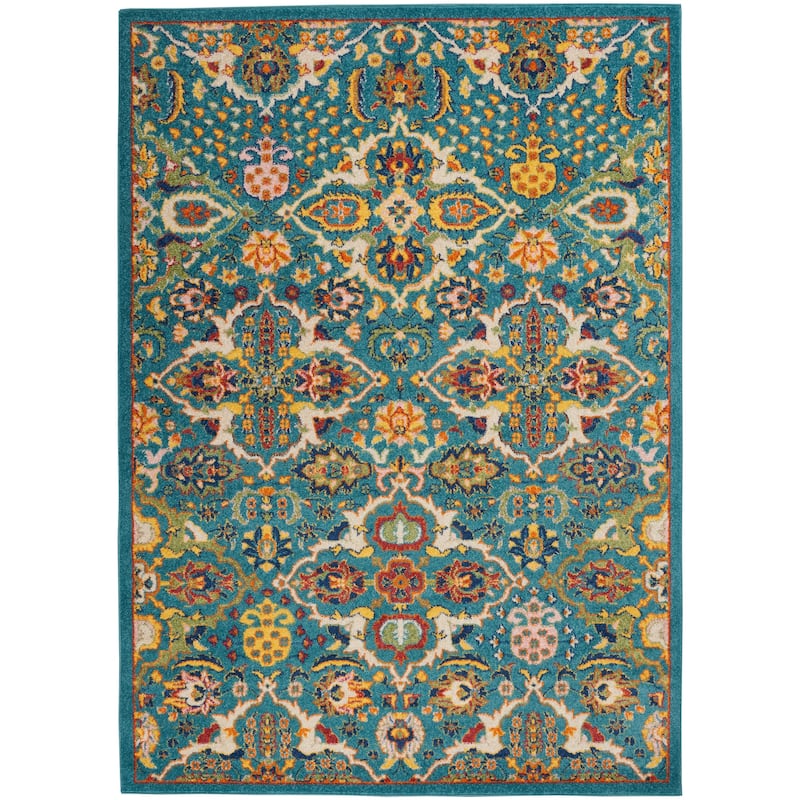 Nourison Allur Contemporary Boho Floral Medallion Area Rug