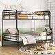 preview thumbnail 2 of 7, Full XL Over Queen Metal Bunk Bed featuring a Full Length Guardrail
