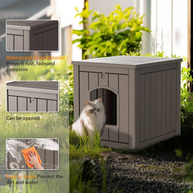 Waterproof Resin Cat House