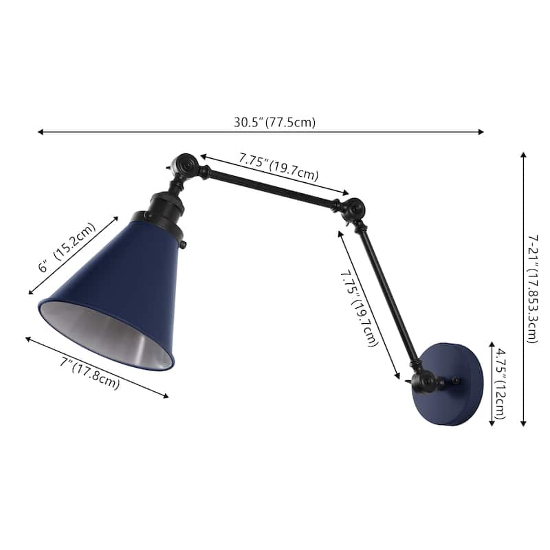 Rover 7" Adjustable Arm Metal LED Wall Sconce by JONATHAN Y