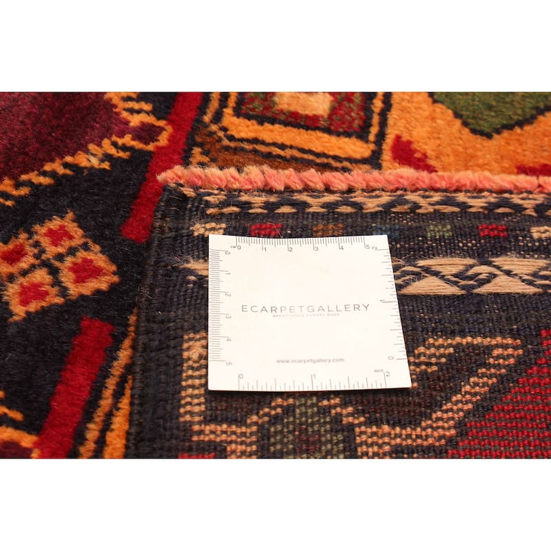 ECARPETGALLERY Hand-knotted Baluch Red Wool Rug - 3'6 x 6'0