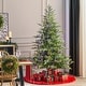 preview thumbnail 2 of 43, Glitzhome 7.5ft/9ft Pre-Lit Full Fir Artificial Christmas Tree w/Foot Pedal & Remote Control Simple Setup 7.5FT