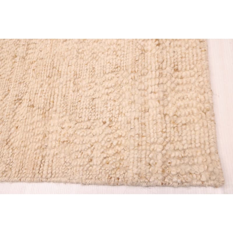 ECARPETGALLERY Hand-knotted Looma Ivory Wool Rug - 8'10 x 11'8