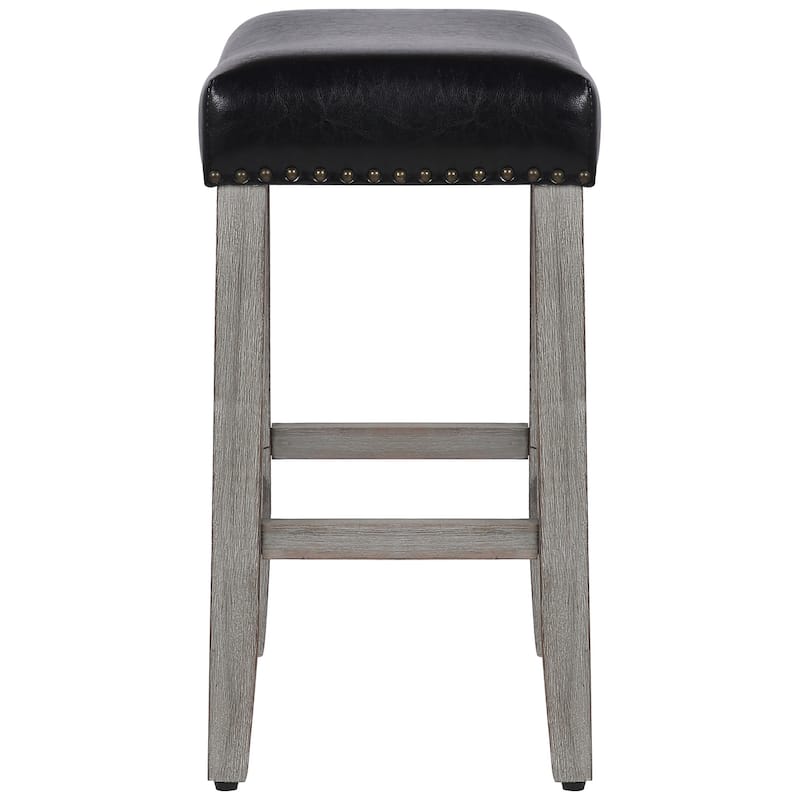 Jameson Upholstered Polyester Gray 24 Inch Counter Stool