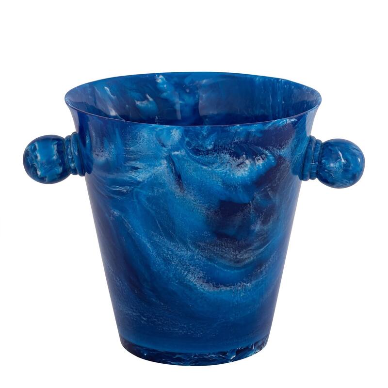 Blue Resin Ice Bucket w/Handles