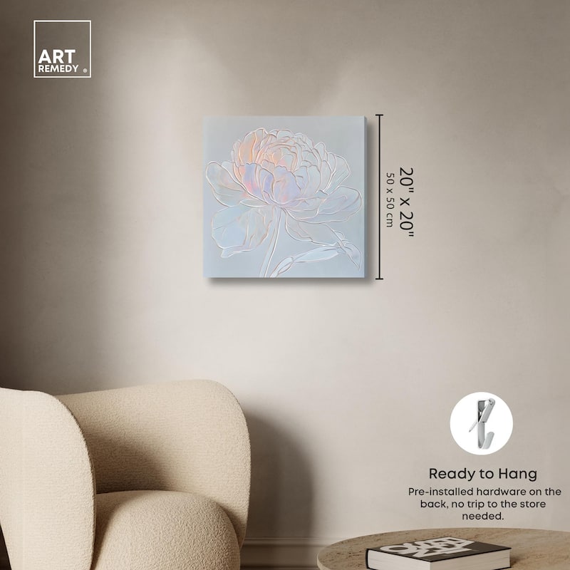 Embossed Flower I Canvas by Art Remedy, Gallery Wrapped