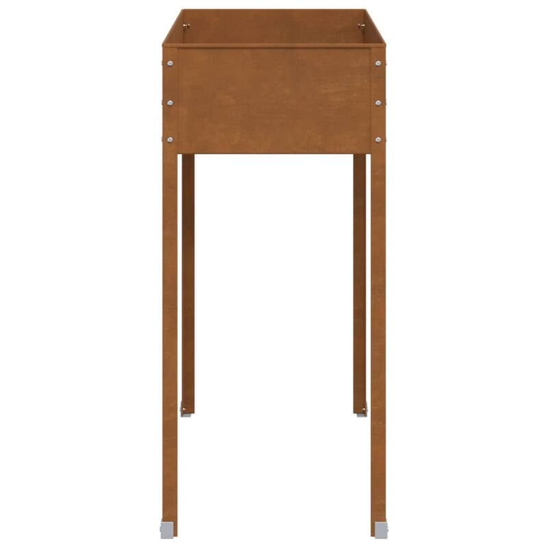 vidaXL Garden Planter Weathering steel brown Large Decorative Inlays - 15.9 x 39.6 x 35.4 in