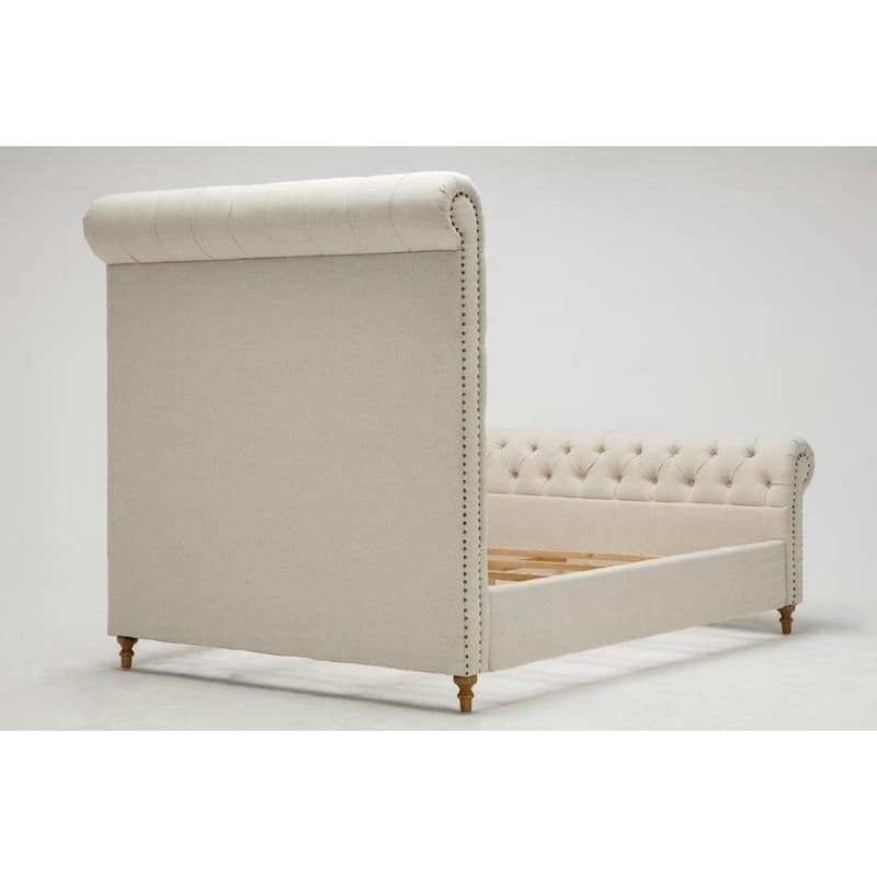 Manhattan Comfort Upholstered Mid Century Empire Bed