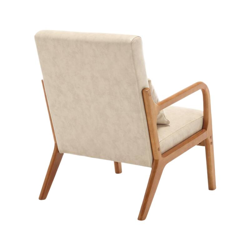 Khaki Modern 23.2" Accent Chair with Pillow