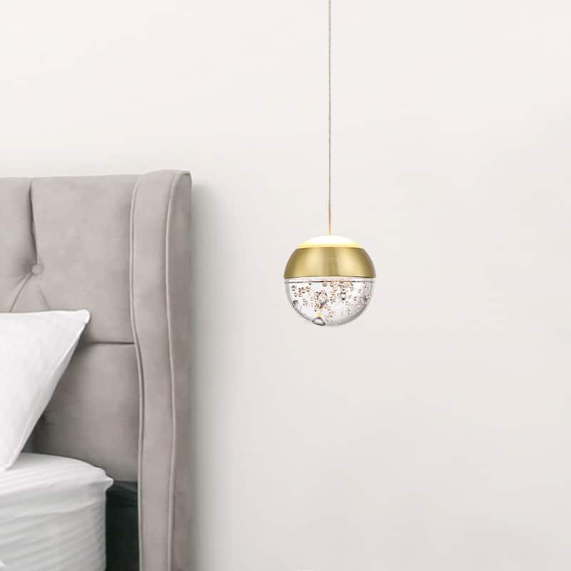 1-Light/3-Lights Globe LED Pendant Light with Bubble Crystal Ball