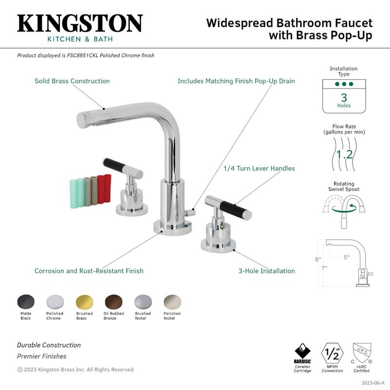 Kaiser 8 in. Widespread Bathroom Faucet