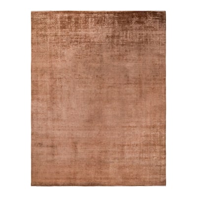 Overdyed, One-of-a-Kind Hand-Knotted Area Rug - Gold - 8' 0" x 10' 2"