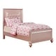 preview thumbnail 8 of 6, Furniture of America Dzhebel Modern 2-Piece Rose Gold Faux Leather Tufted Headboard Kids Panel Bed and Dresser Set