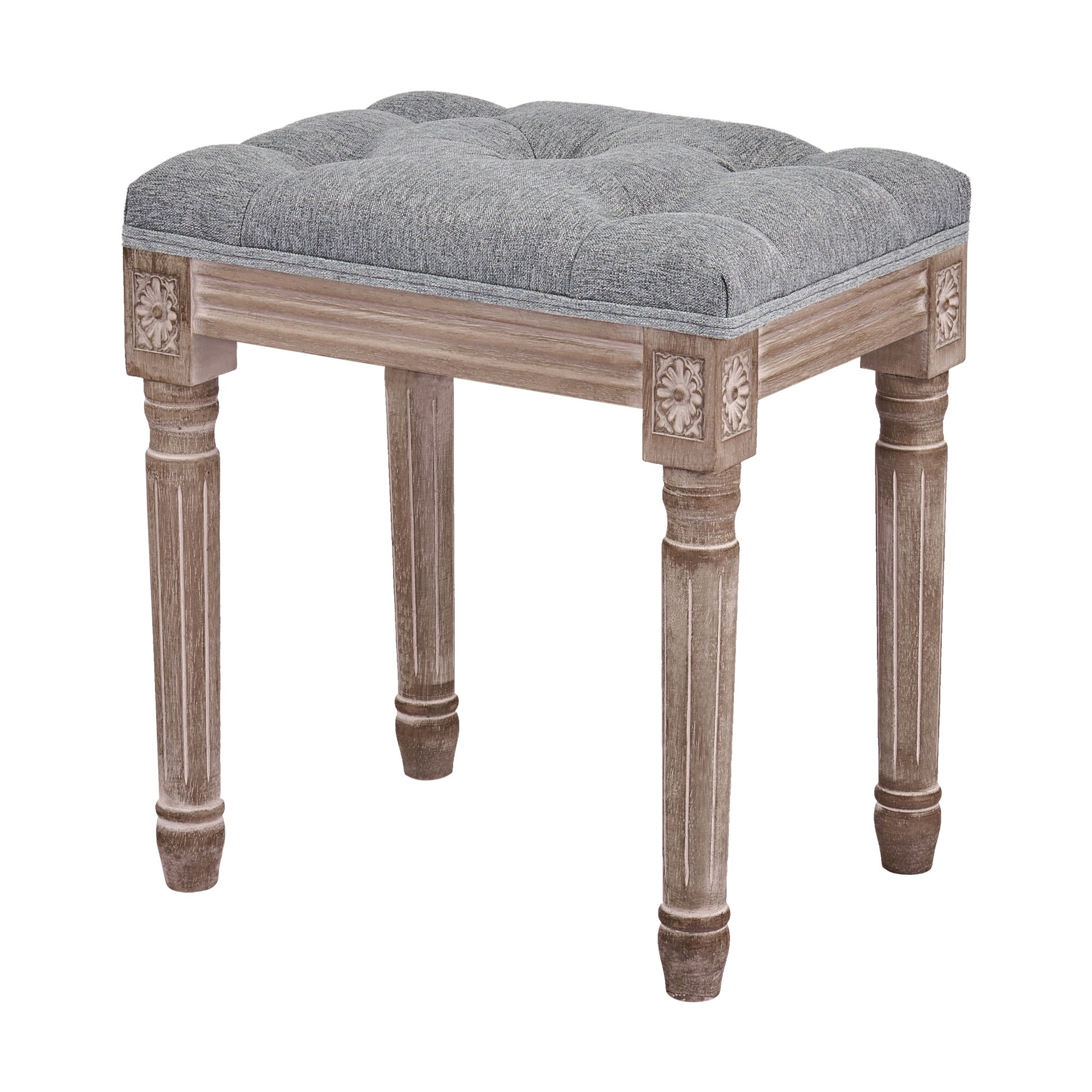 最適な価格 Stool Foot Upholstered Vintage French CO-Z and Stool Vanity スツール