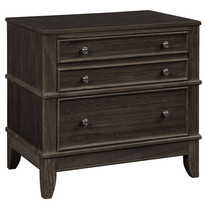 3-Drawer Natural Nightstand