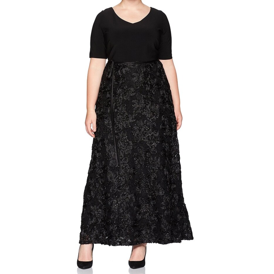 alex evening rosette gown