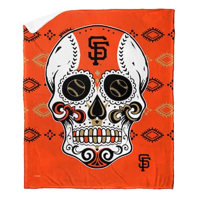 MLB Candy Skull San Francisco Giants Silk Touch Sherpa Throw Blanket
