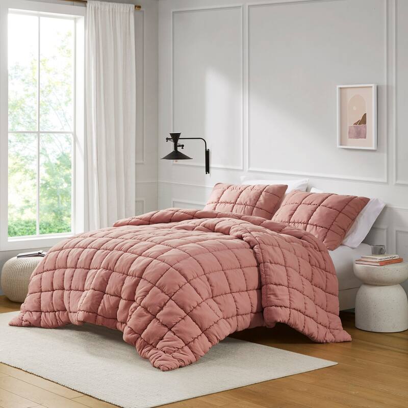 Intelligent Design Dream Puff Down Alternative Comforter Set - Twin - Rose