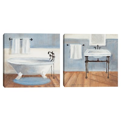 Country Bath by Carol Robinson Canvas Art Prints