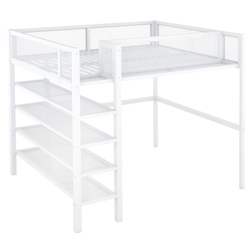 Full Metal Loft Bed with Workstation