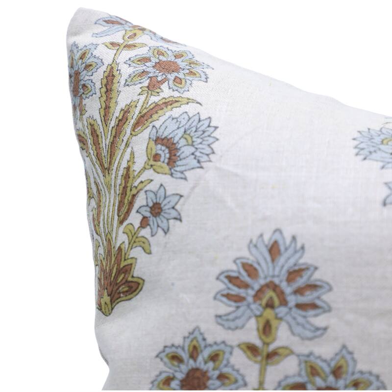 Fabdivine Linen Handmade Block print pillow Cover