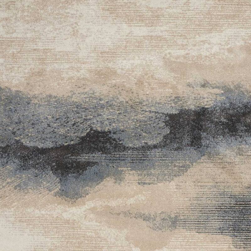 Fice Power Loomed Abstract Modern Stain Resistant Area Rug By HomeRoots - 45' X '26' X '0.5