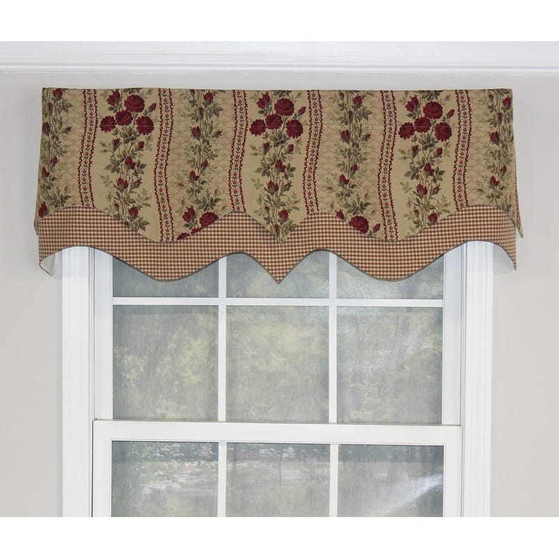 RLF Home Quality Emma D-Regal Valance Crimson - 50x17
