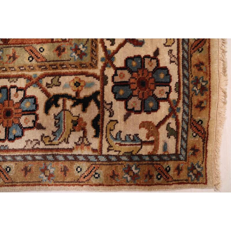 ECARPETGALLERY Hand-knotted Jules Sultane Ivory Wool Rug - 7'10 x 10'1