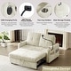 preview thumbnail 4 of 18, 53.9" Chenille Convertible Loveseat with Pull-Out Bed, 3 USB Ports, and Smart Storage