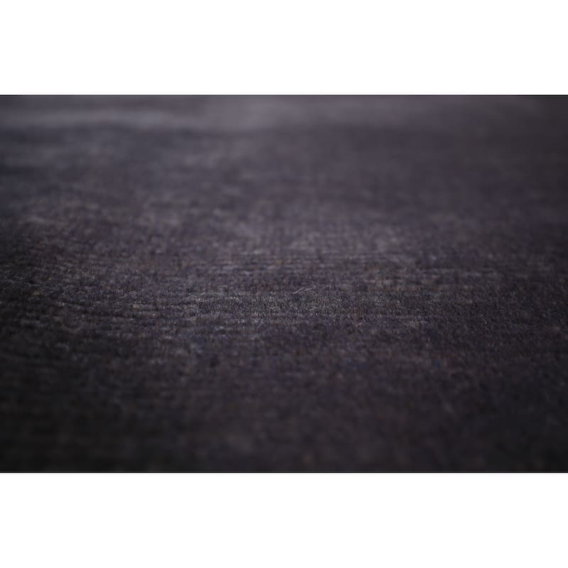 Grays & Blues Gabbeh Modern Area Rug Hand-Knotted Wool Carpet - 5'3" x 7'10"