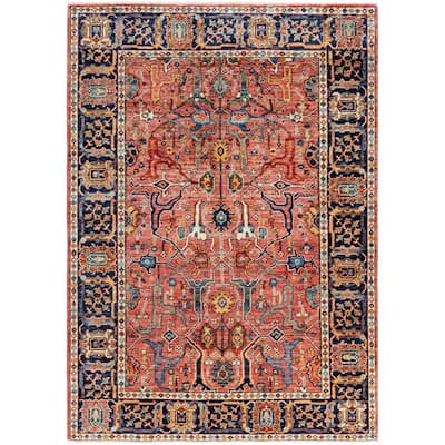 Serapi One-of-a-Kind Hand-Knotted Area Rug - Pink - 4' 2" x 5' 10"