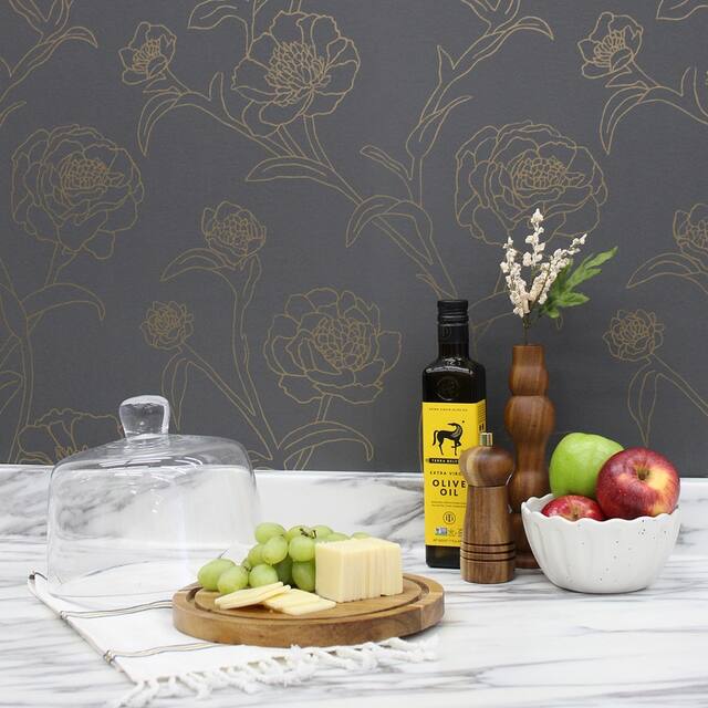 Peonies Removable Peel and Stick Wallpaper